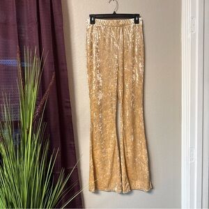 B6/3 Jolie & Joy Cream Velvety Pull On Flare Pants Size large